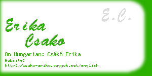 erika csako business card